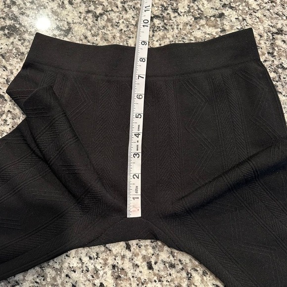 Pink Rose Stretch Knit Leggings Black Extra Small Cold Weather Cozycore - Picture 8 of 10